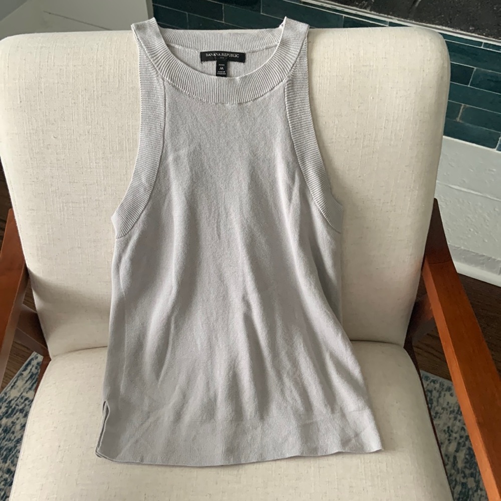 High Neck Sweater Tank Top